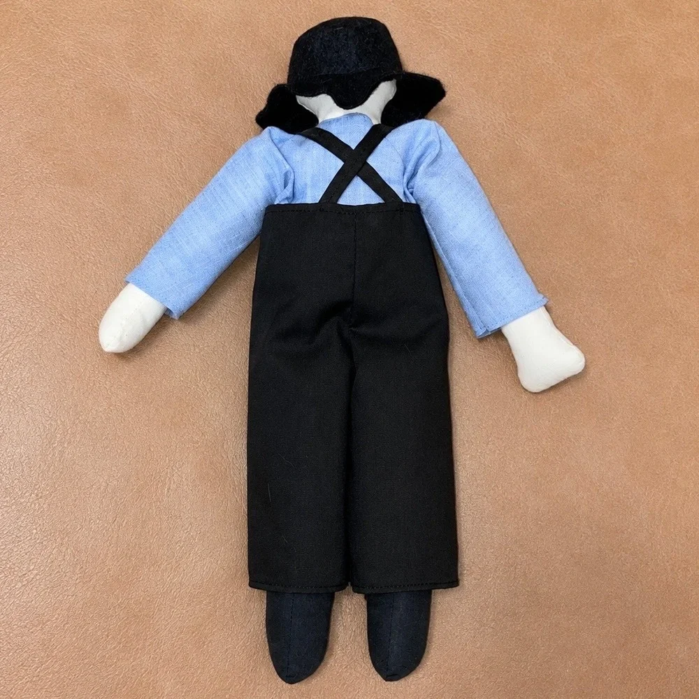 Vintage Amish Rag Dolls Family 4 Faceless Primitive Folk Art Handmade Cloth